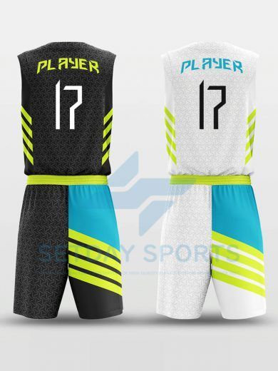 Custom Reversible Sublimated Basketball Jersey Set