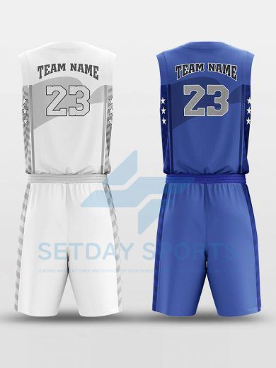 Custom Reversible Sublimated Basketball Jersey Set