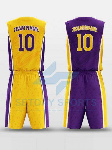 Custom Reversible Sublimated Basketball Jersey Set