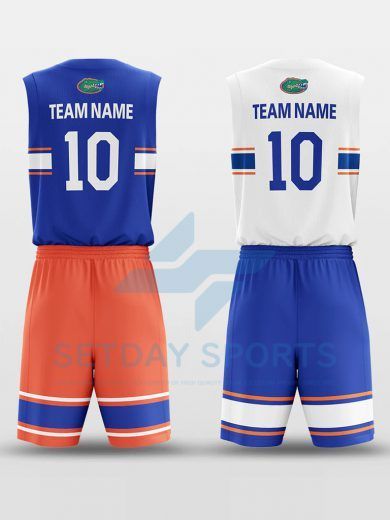 Custom Reversible Sublimated Basketball Jersey Set