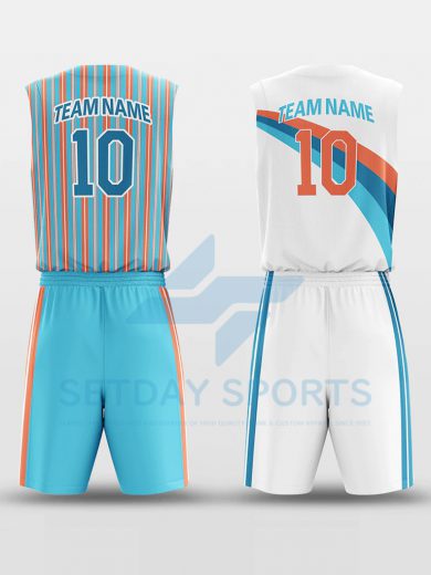 Custom Reversible Sublimated Basketball Jersey Set
