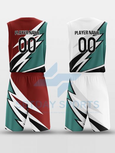 Custom Reversible Sublimated Basketball Jersey Set