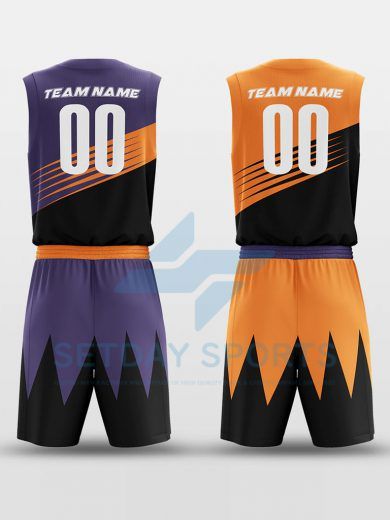 Custom Reversible Sublimated Basketball Jersey Set