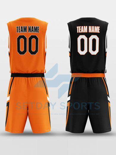 Custom Reversible Sublimated Basketball Jersey Set