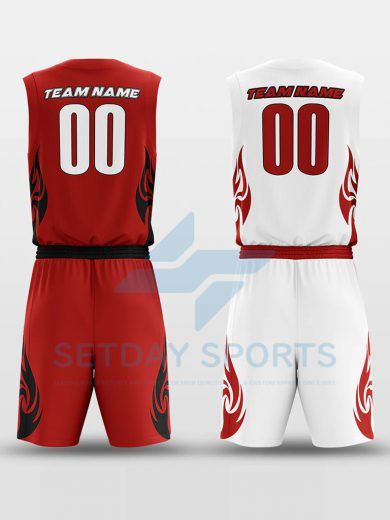 Custom Reversible Sublimated Basketball Jersey Set
