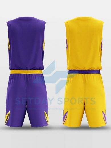 Custom Reversible Sublimated Basketball Jersey Set