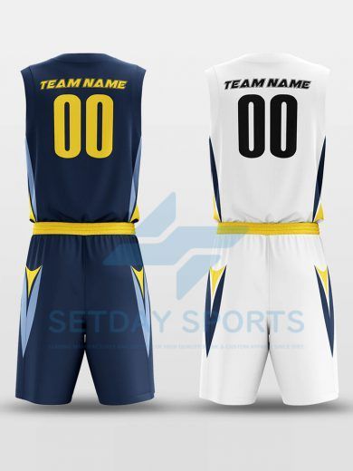 Custom Reversible Sublimated Basketball Jersey Set