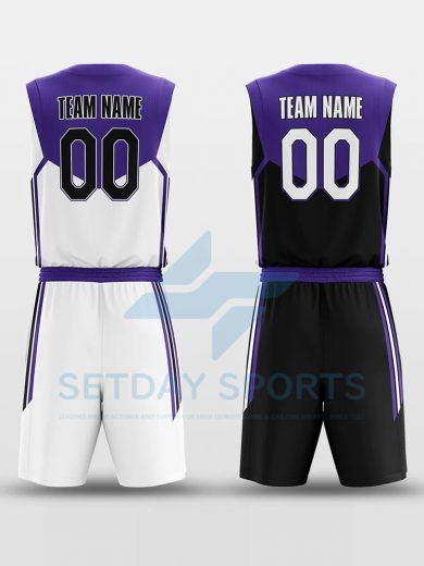 Custom Reversible Sublimated Basketball Jersey Set