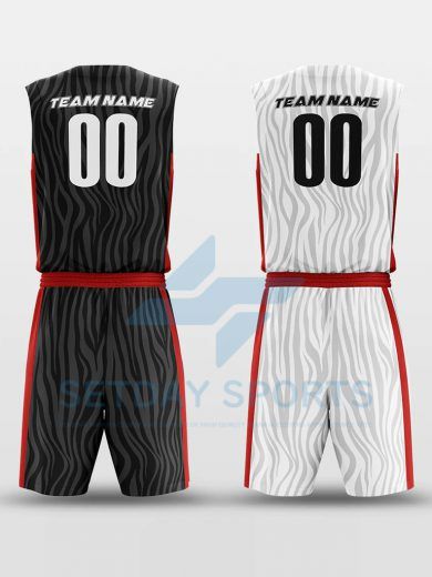 Custom Reversible Sublimated Basketball Jersey Set