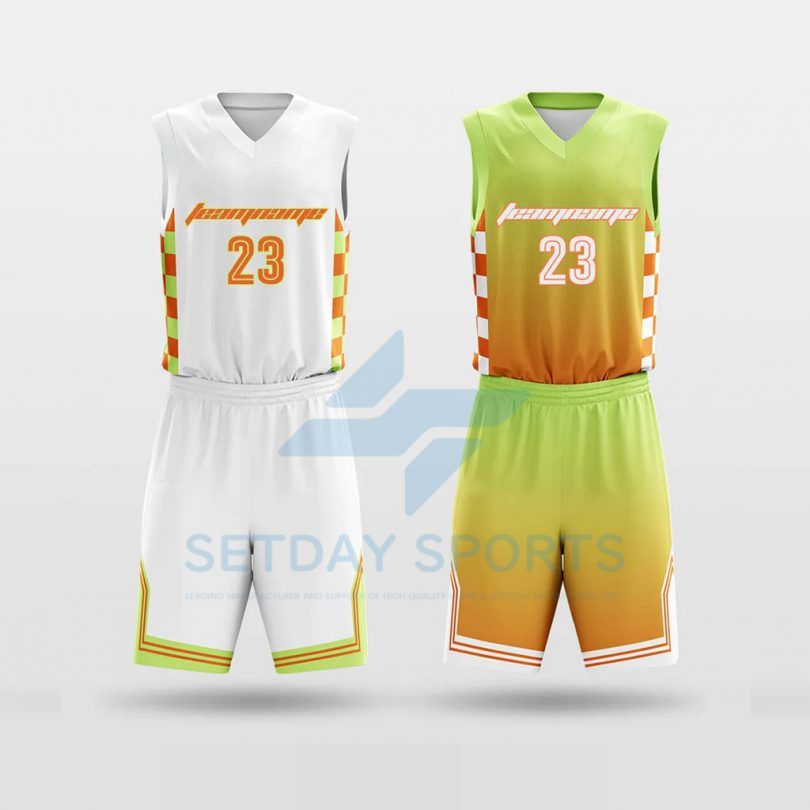 Custom Reversible Sublimated Basketball Jersey Set