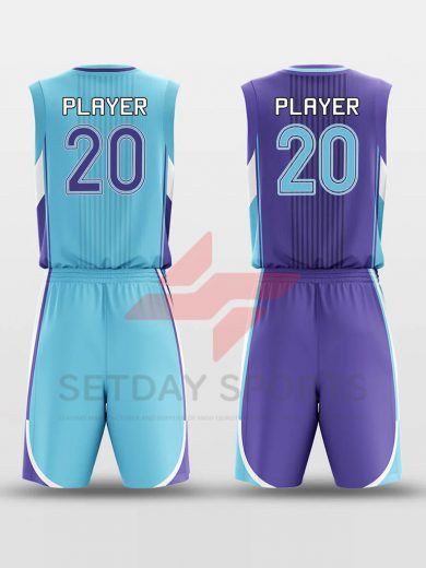 Custom Reversible Sublimated Basketball Jersey Set