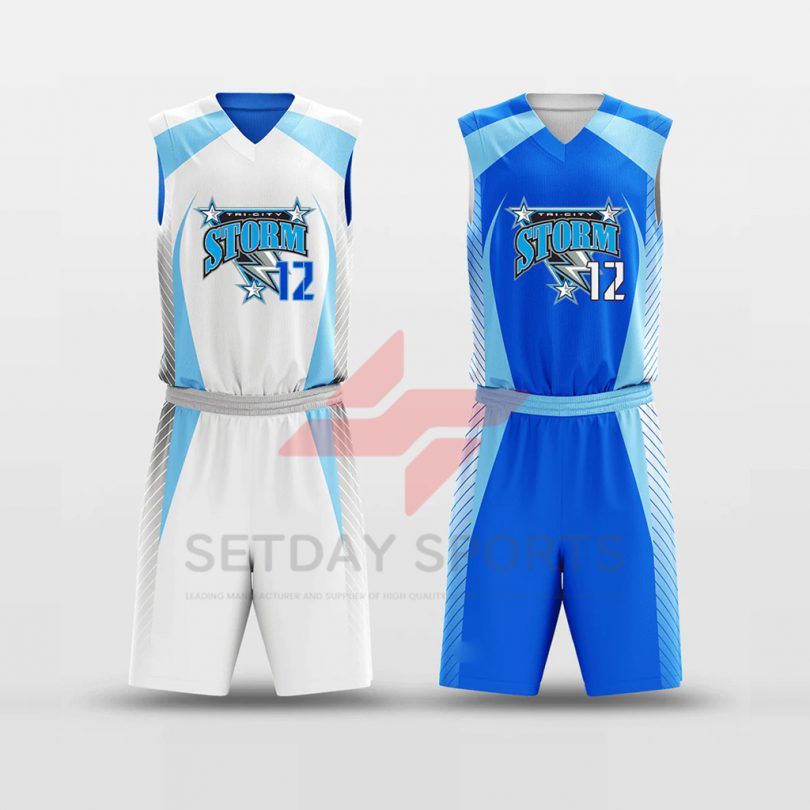 Custom Reversible Sublimated Basketball Jersey Set