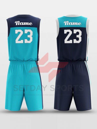 Custom Reversible Sublimated Basketball Jersey Set