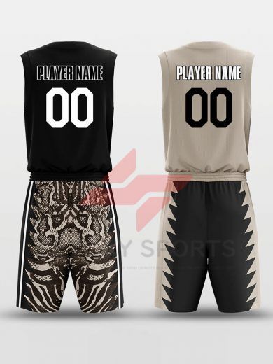 Custom Reversible Sublimated Basketball Jersey Set