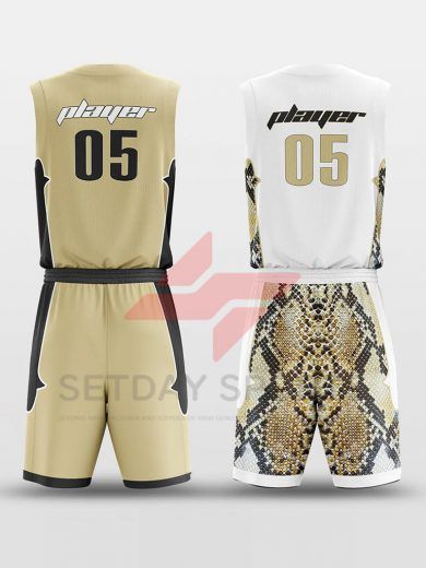 Custom Reversible Sublimated Basketball Jersey Set