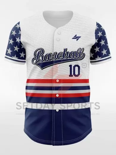 Customized Men's Sublimated Button Down Baseball Jersey
