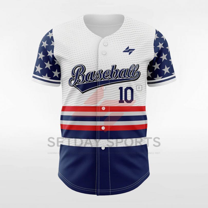 Customized Men's Sublimated Button Down Baseball Jersey