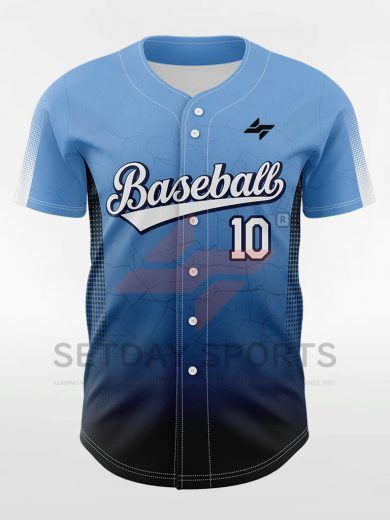 Customized Men’s Sublimated Button Down Baseball Jersey