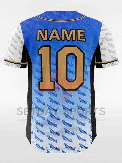 Plume - Customized Men's Sublimated Button Down Baseball Jersey