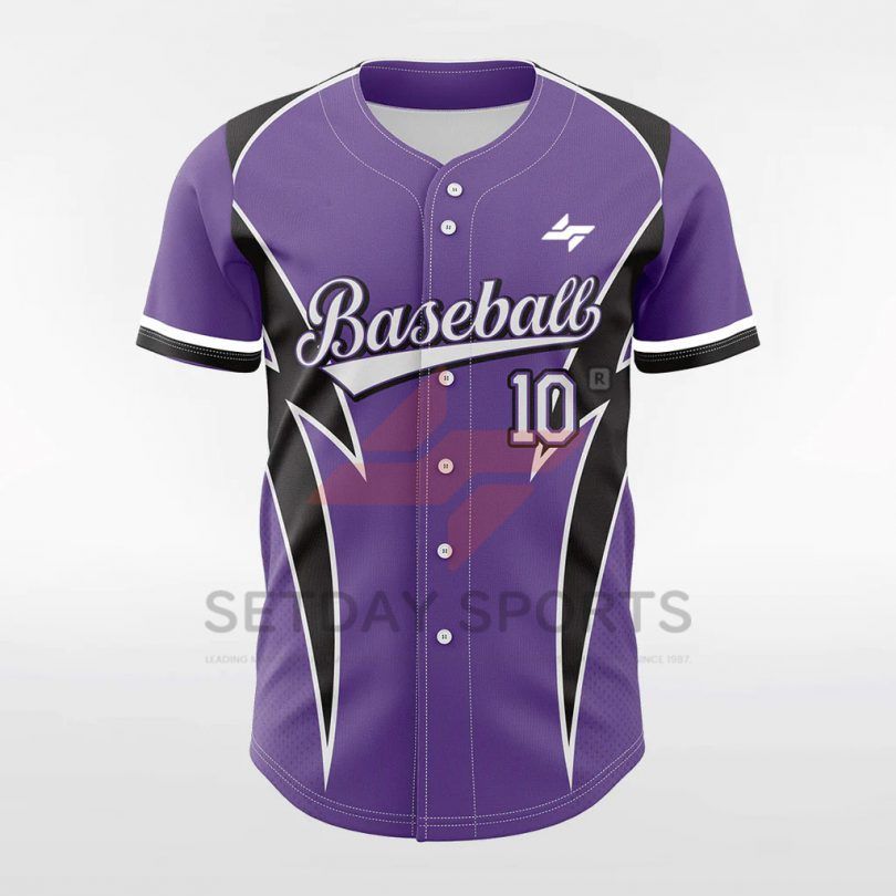 Saw Shark - Customized Men's Sublimated Button Down Baseball Jersey