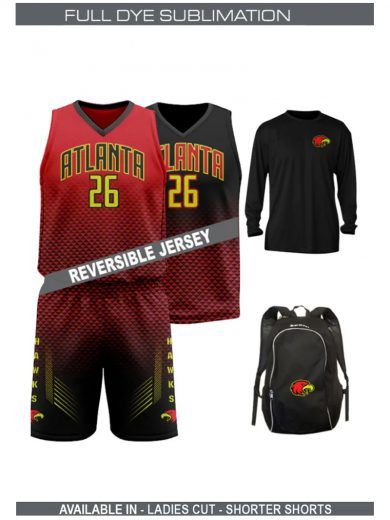 Champs Reversible Package-(Reversible Basketball Set, Long Sleeve Warm-up Jersey, & Bag)