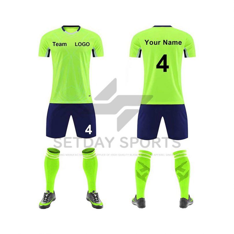 Customized Men's Fluorescent Sublimated Soccer Jersey