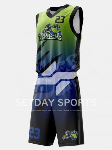Customized Kid's Sublimated Basketball Jersey Set
