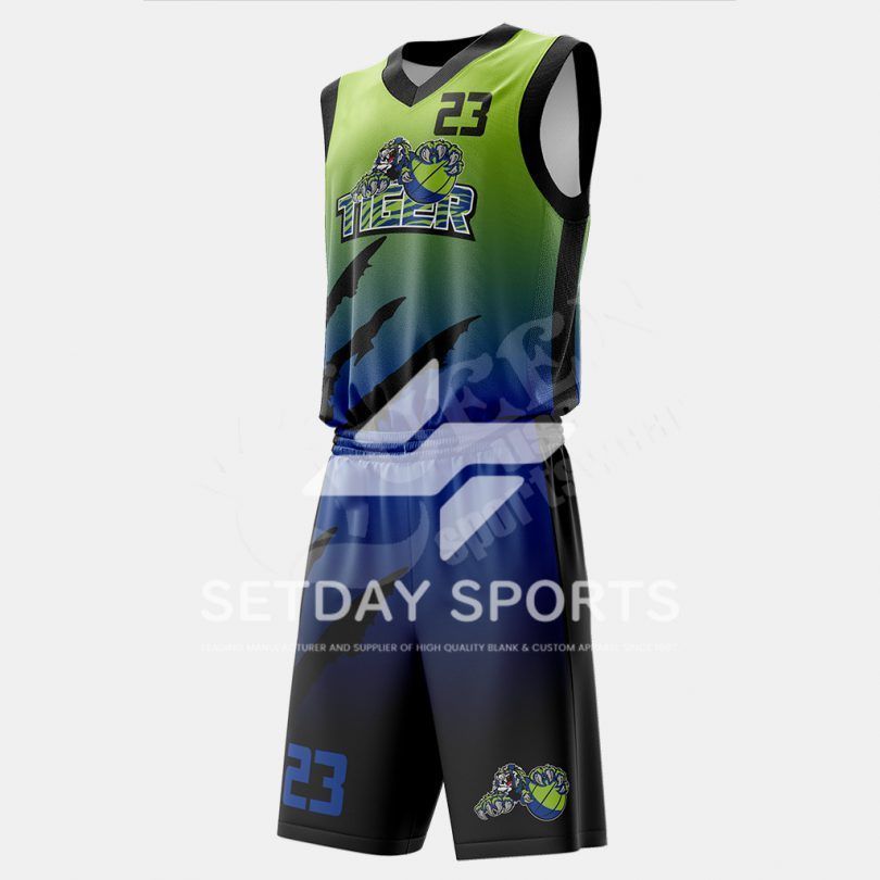 Customized Kid's Sublimated Basketball Jersey Set