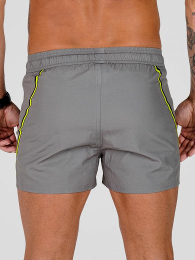 Premium Lift Shorts - Men's Gym Shorts - Grey Bolt