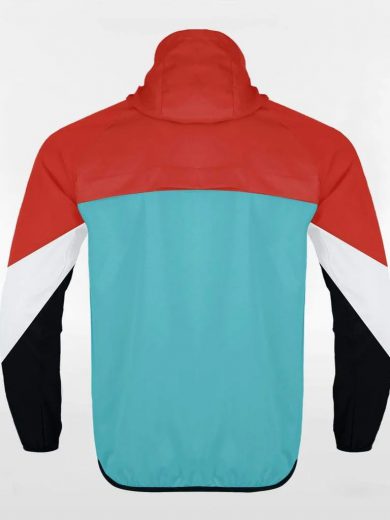 Customized Men's Sublimated Full-Zip Waterproof Windbreaker Jackets