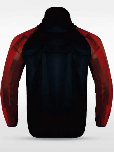 Customized Men's Sublimated Full-Zip Waterproof Windbreaker Jackets