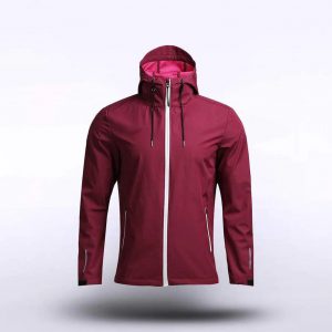 Customized Men's Sublimated Full-Zip Waterproof Windbreaker Jackets