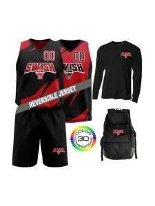 Champs Reversible Package-(Reversible Basketball Set, Long Sleeve Warm-up Jersey, & Bag)