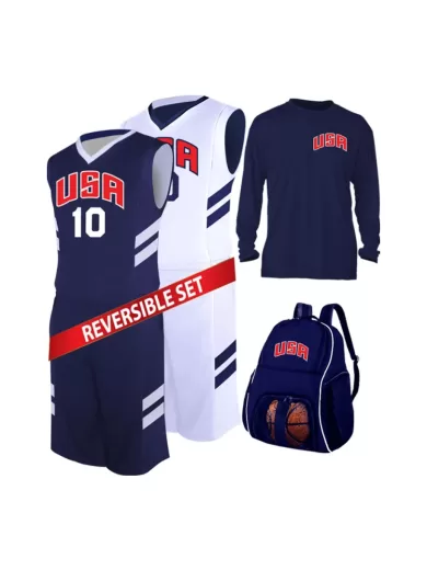 Blade Reversible Basketball Package (502 | Blade Reversible Set, Long Sleeve Warm-up Jersey, & Bag)