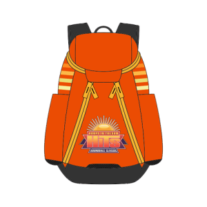 orange yellow black basketball backpack