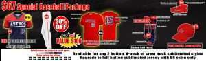 Special baseball package 30% Off