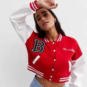 crop top varsity jackets manufacturer