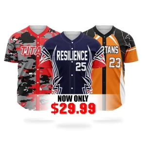 full button sublimated jersey