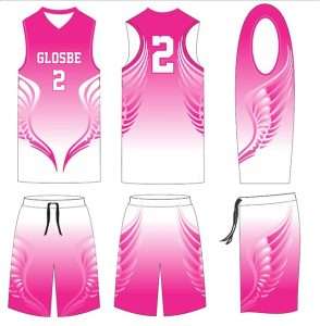 Female sublimated basketball uniform