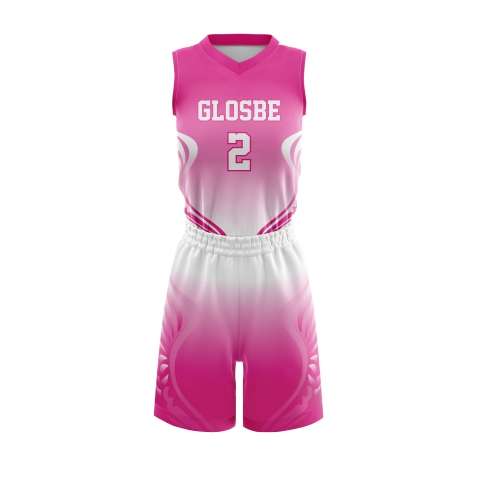 Female sublimated basketball uniform