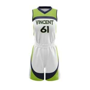 Female sublimated basketball uniform