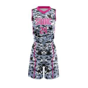 Female sublimated basketball uniform