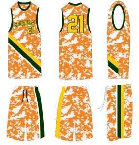 Female sublimated basketball uniform
