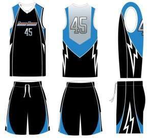 Female sublimated basketball uniform