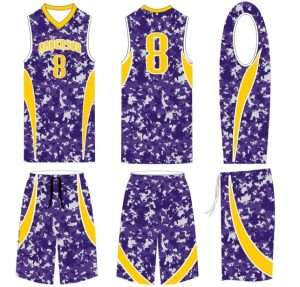 Female sublimated basketball uniform