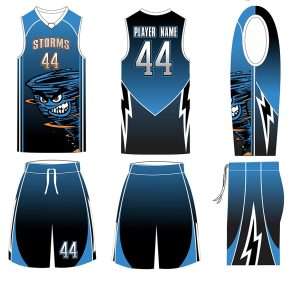 Female sublimated basketball uniform