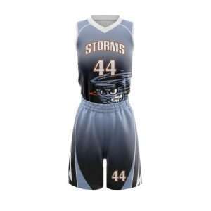 Female sublimated basketball uniform