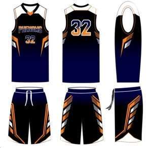 Female sublimated basketball uniform