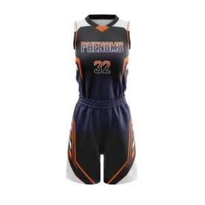 Female sublimated basketball uniform