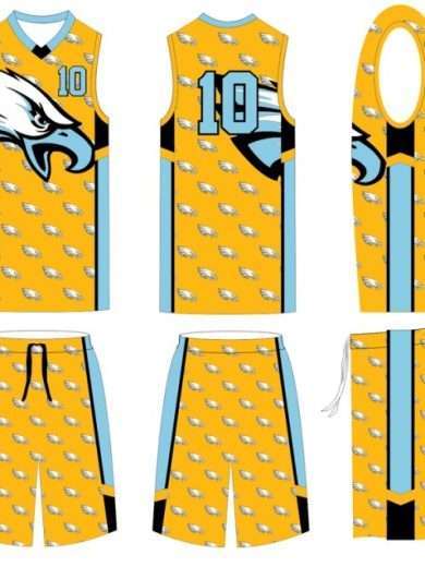 Female sublimated basketball uniform